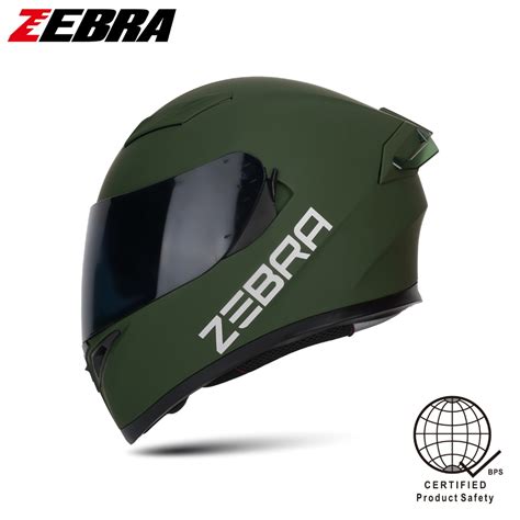 zebra helmet original price|Zebra Original Motorcycles Full Face Helmet With Silver Lens FF801.